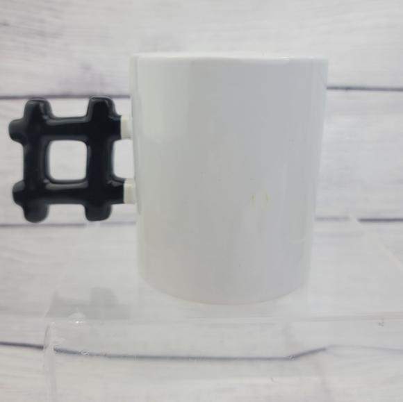 Kikkerland Hashtag White Ceramic Coffee Mug - Picture 3 of 13